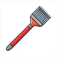 Flat brush object icon modern design concept isolated vector