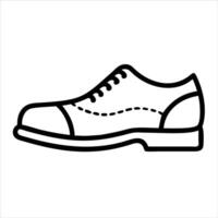 Shoe object icon modern art design black and white with bold outline vector