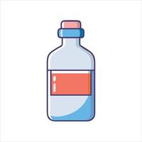 Flat bottle object icon modern design concept isolated vector