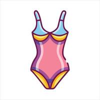 Flat swimsuit object icon modern design concept isolated vector