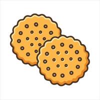 Flat cookies object icon modern design concept isolated vector