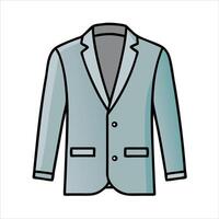 Flat blazer object icon modern design concept isolated vector