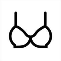 Bra icon modern art design black and white with bold outline vector