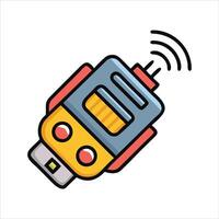 Flat wireless object icon modern design concept isolated vector
