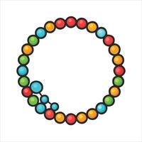 Flat beads object icon modern design concept isolated vector