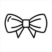 Bow object icon modern art design black and white with bold outline vector