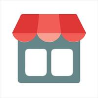 Flat store object icon modern design concept isolated vector