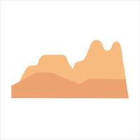 Flat desert object icon modern design concept isolated vector
