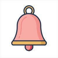Flat bell object icon modern design concept isolated vector