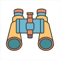 Flat opera glass object icon modern design concept isolated vector