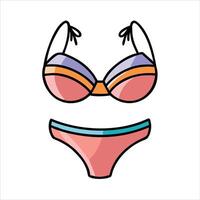 Flat bikini object icon modern design concept isolated vector