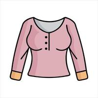 Flat blouse object icon modern design concept isolated vector