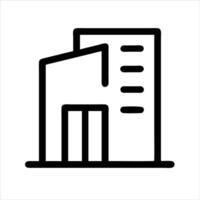Tower object icon modern art design black and white with bold outline vector