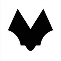 Bats object icon modern art design black and white with bold outline vector