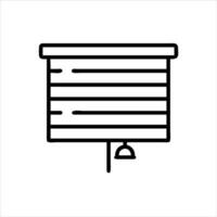 Blinds object icon modern art design black and white with bold outline vector