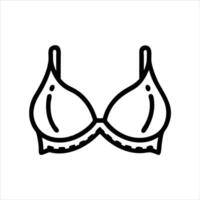 Bra object icon modern art design black and white with bold outline vector