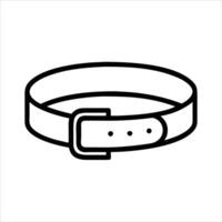 Belt icon modern art design black and white with bold outline vector