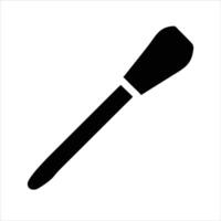 Makeup brush object icon modern art design black and white with bold outline vector
