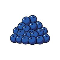 Pile of plump blueberries in a pyramid shape arrangement vector