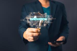 Innovation sparks when technology meets creative ideas, driving groundbreaking progress in various industries and shaping a future full of possibilities. photo