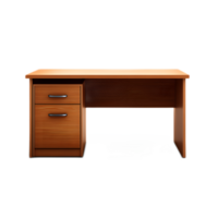 A modern wooden desk with two drawers providing a practical and organized workspace for office or home use png