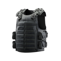 A grey reinforced bulletproof vest with a tactical uniform inspired design intended for security military or law enforcement applications png