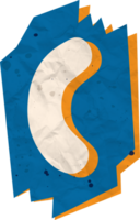 Parenthesis open, Ransom Paper Texture Cutout Alphabet png