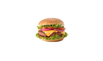 cheese burger isolated on transparent background. png