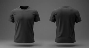 Black T-Shirt Back Display Template photo