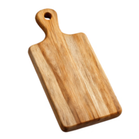 Isolated wood cutting board kitchenware food preparation tool object on transparent background png