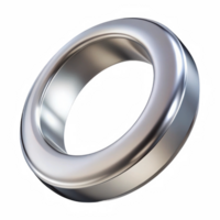 Metallic ring shape isolated on transparent background png