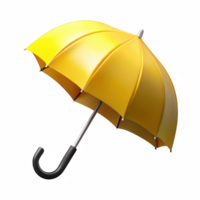 Yellow umbrella graphic design element isolated on transparent background png