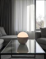 Modern Living Room with Table Lamp photo