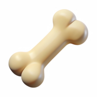 Creamy bone shape illustration isolated on transparent background png