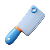 Cartoon cleaver knife icon isolated on transparent background png