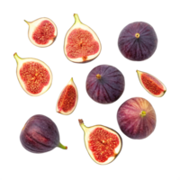Fresh figs whole and halved ripe figs png
