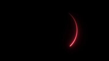 Circle Red line glow running around overlay effect video