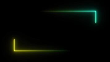 Rectangle Gradient Chasing Lines running around Overlay effect video