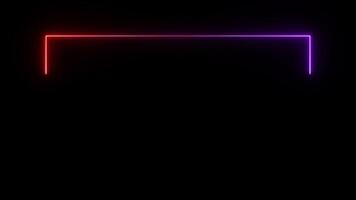 Two Rectangle glow Gradient line running around Overlay effect video