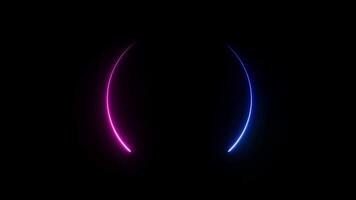 Two Circle Gradient glow line running around Overlay effect video