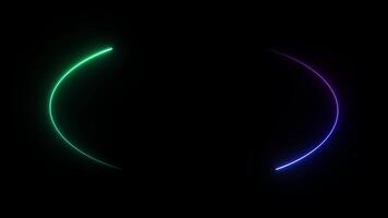 Ellipse Gradient Chasing Lines running around Overlay effect video