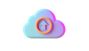 A cloud with an arrow pointing up png
