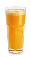 Refreshing glass of orange juice isolated on white background perfect for healthy breakfast visuals photo