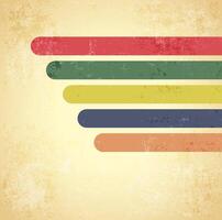grunge retro background with color lines vector