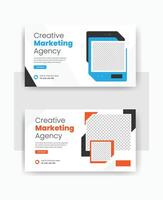 modern thumbnail design, ad banner template design vector