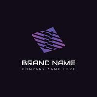 Tech N gradient Logo design vector