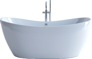 Elegant Modern Bathtub with Sleek Design and Polished Finish png