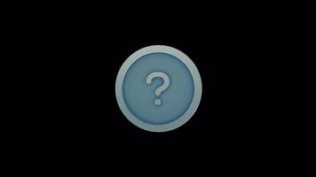 Seamless Question Mark Icon Loop - Animated Help Symbol for Apps, Quizzes and UI Design video