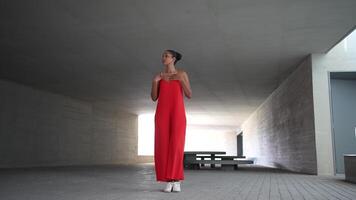 An Elegant and Graceful Dance Performance Set Within a Stunning Modern Architectural Space video