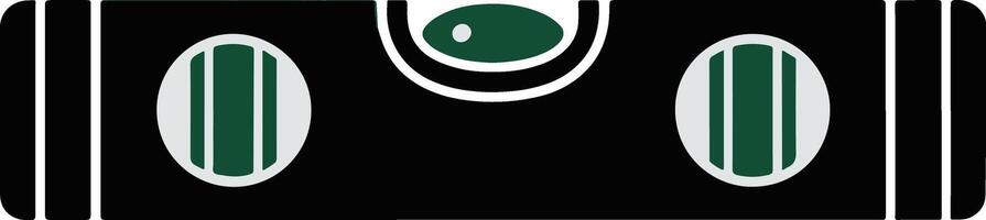 Black and green level tool icon illustration vector